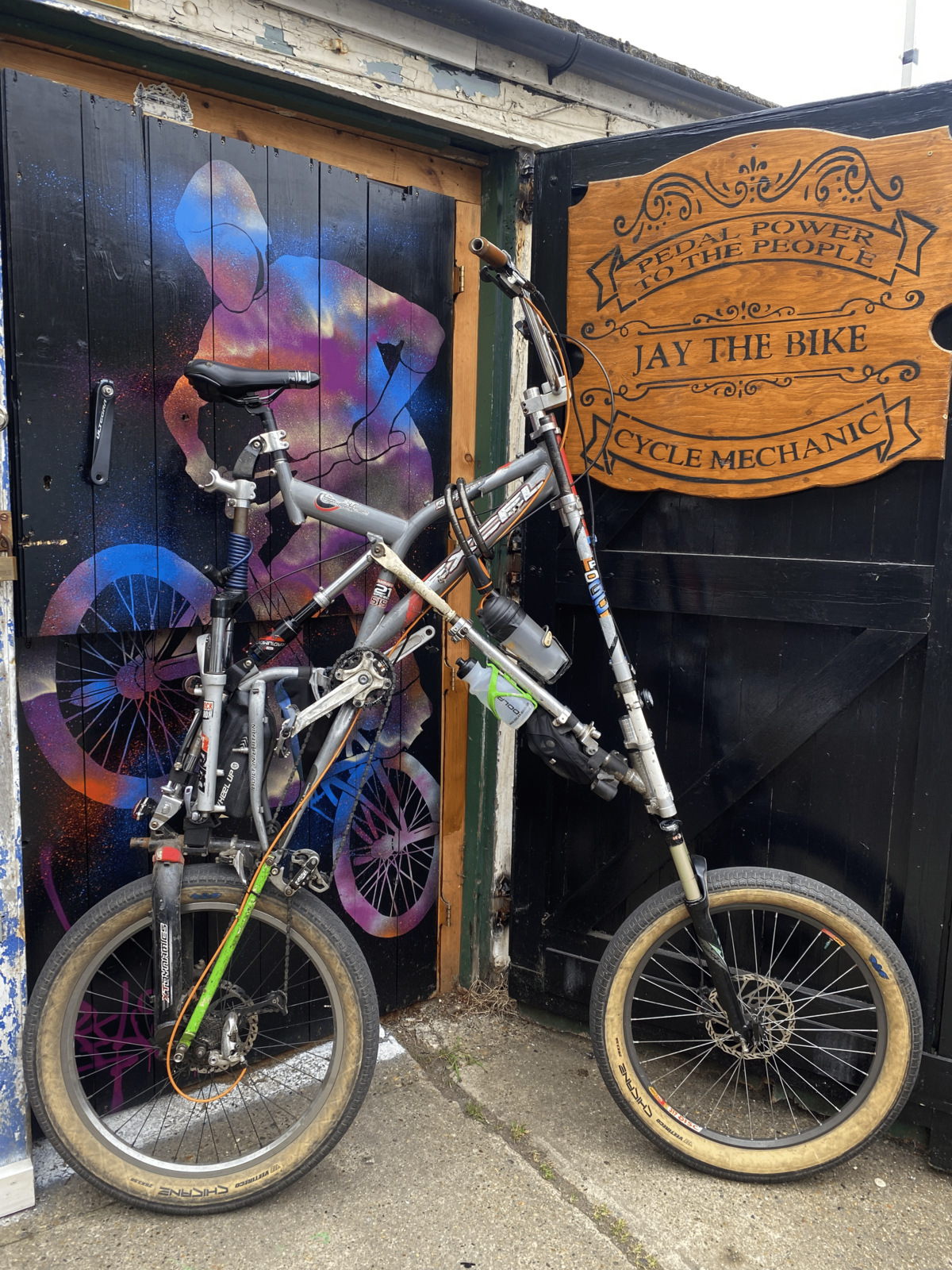 A highly customised bicycle.